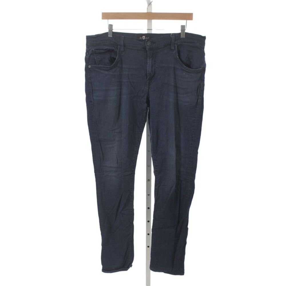 7 For All Mankind Mens Straight Blue Jeans Size 36